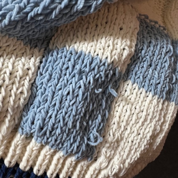 POL Colorful Crochet Granny Square Cardigan Sweater Knit Size M Patchwork - Picture 9 of 10